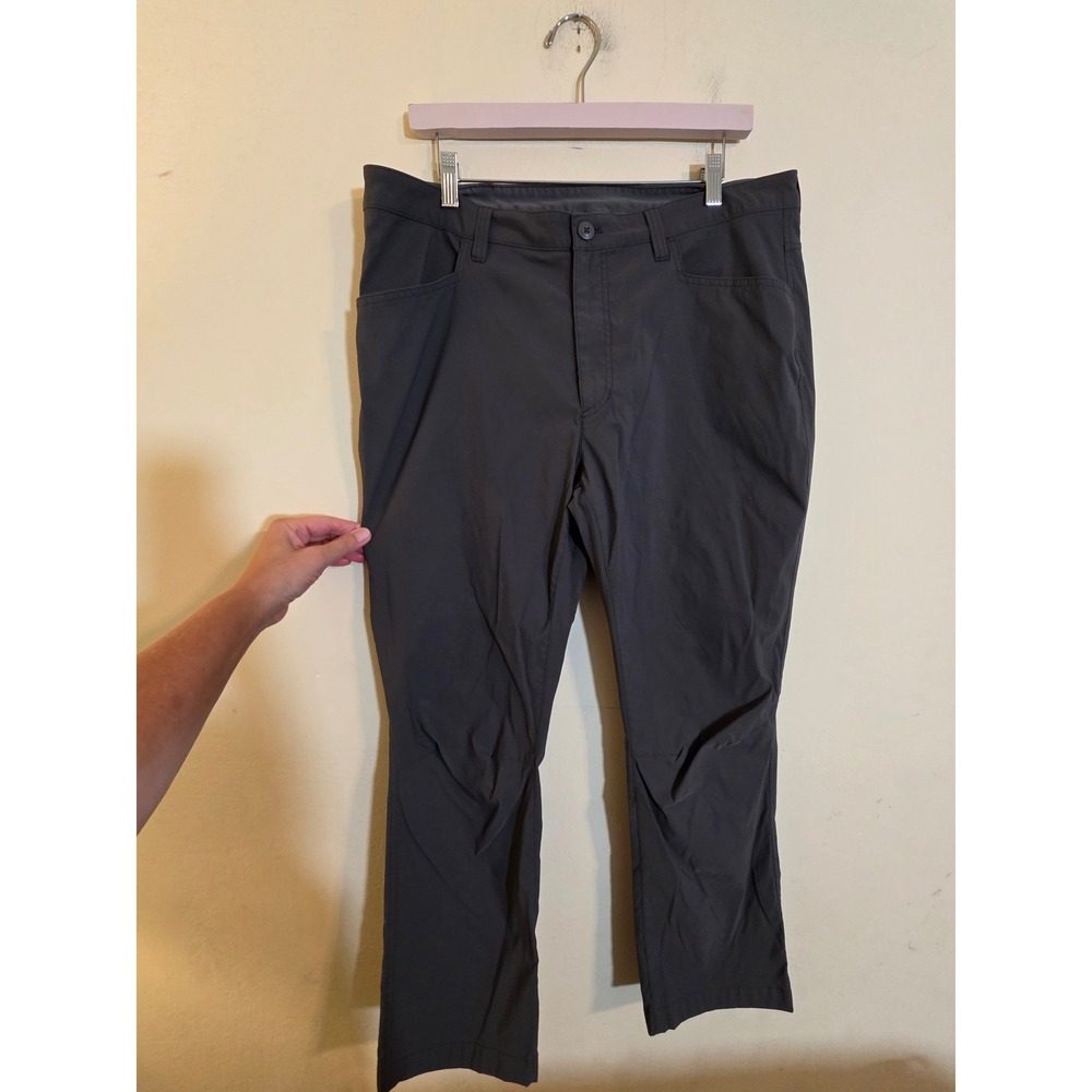 Eddie Bauer Mens Tech Pant 38x30 Gray Hiking Travel Stretch Trousers C3053077